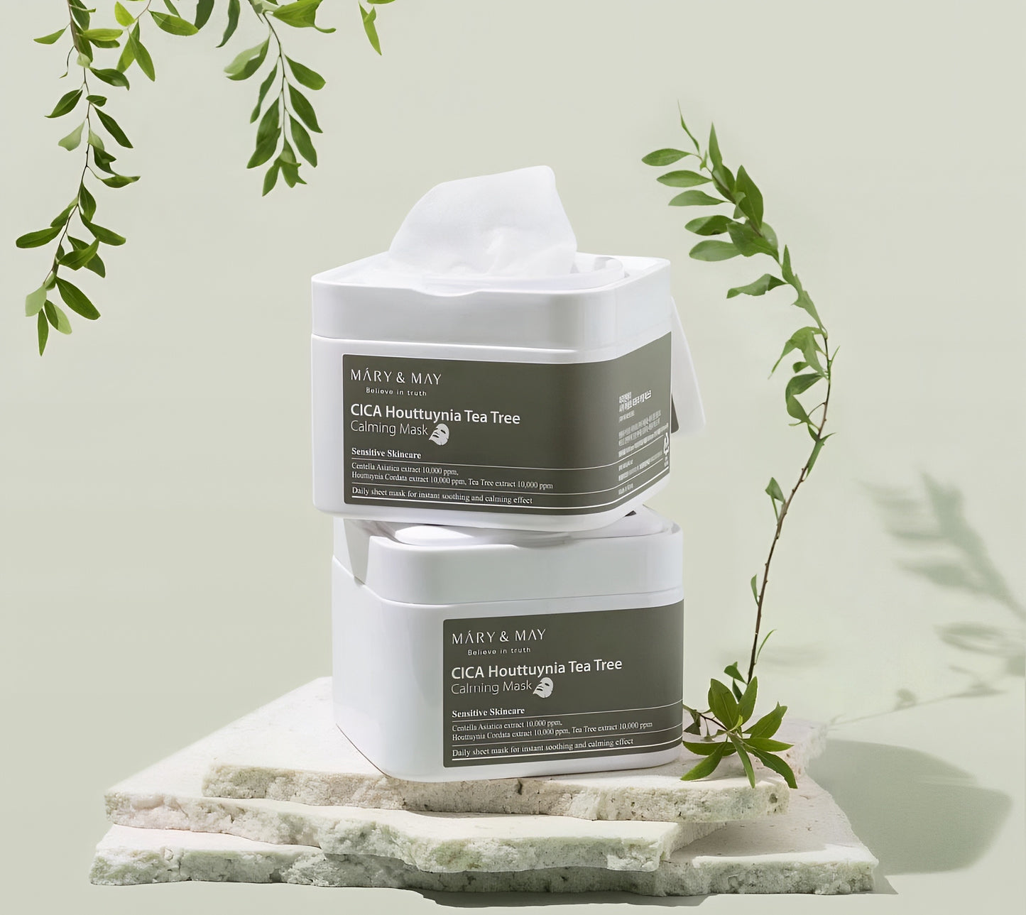MARY&MAY - Cica Houttuynia Cordata Tea Tree Calming Mask (30 ks)