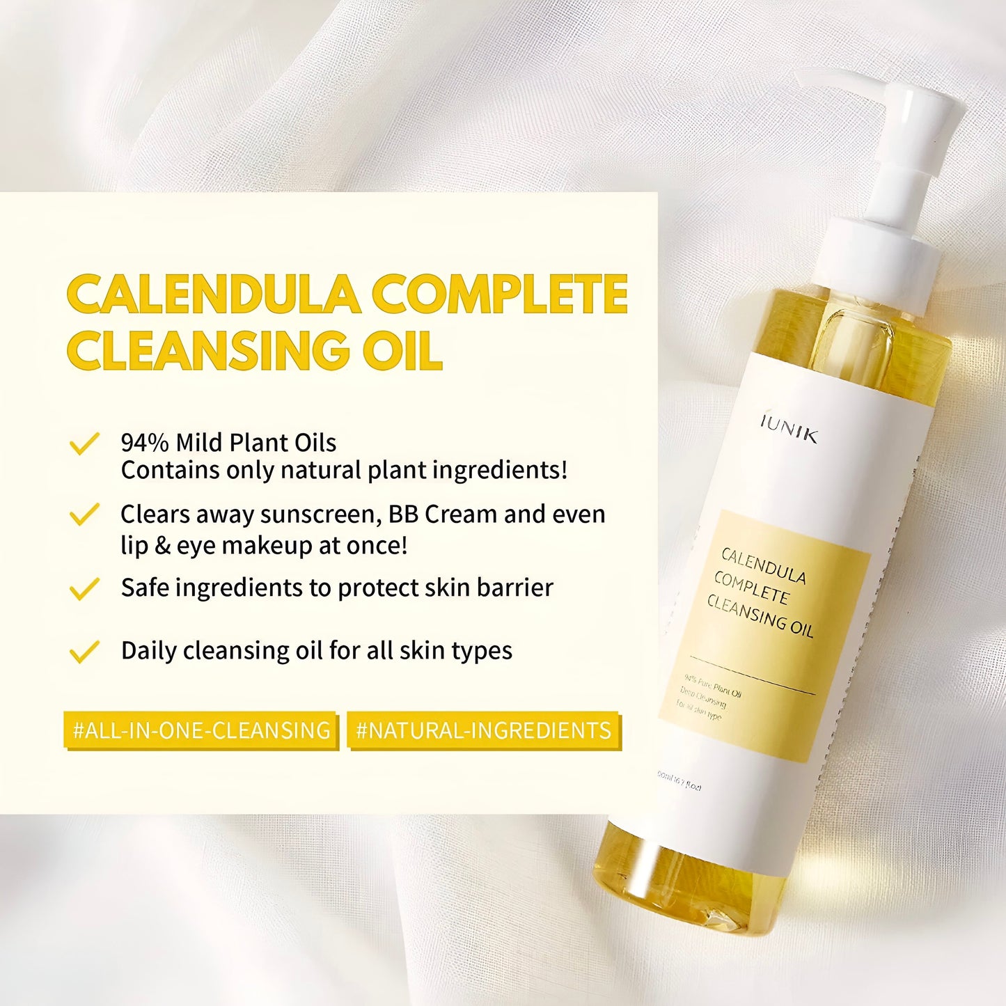 iUNIK Calendula Complete Cleansing Oil (200ml)